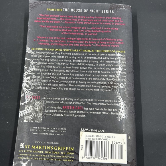 House Of Night PC Cast & Kristin Cast Books 1-4 - Picture 7 of 9
